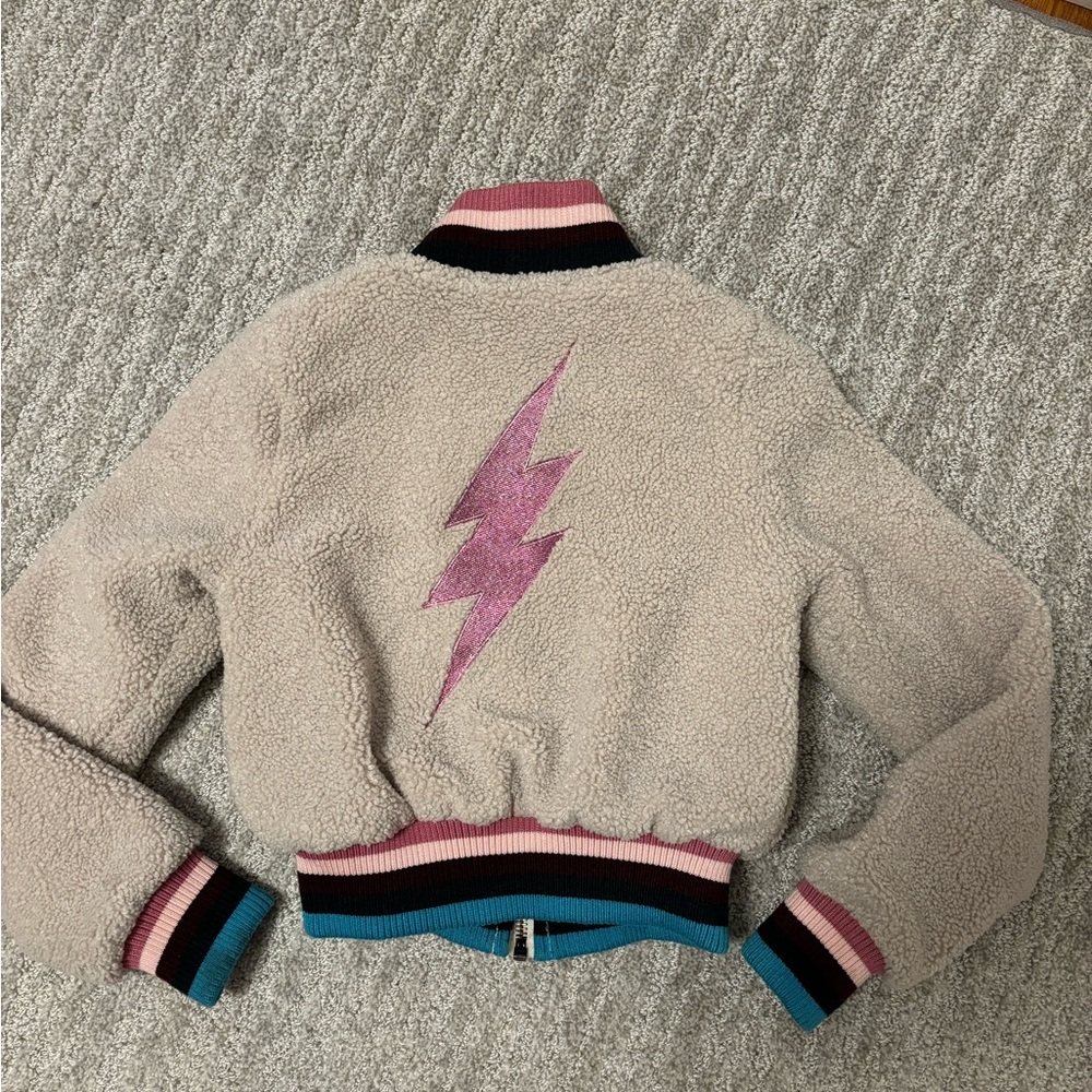 Spiritual Gangster Sherpa bomber jacket